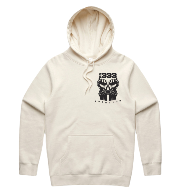 Free from chains printed hoodie